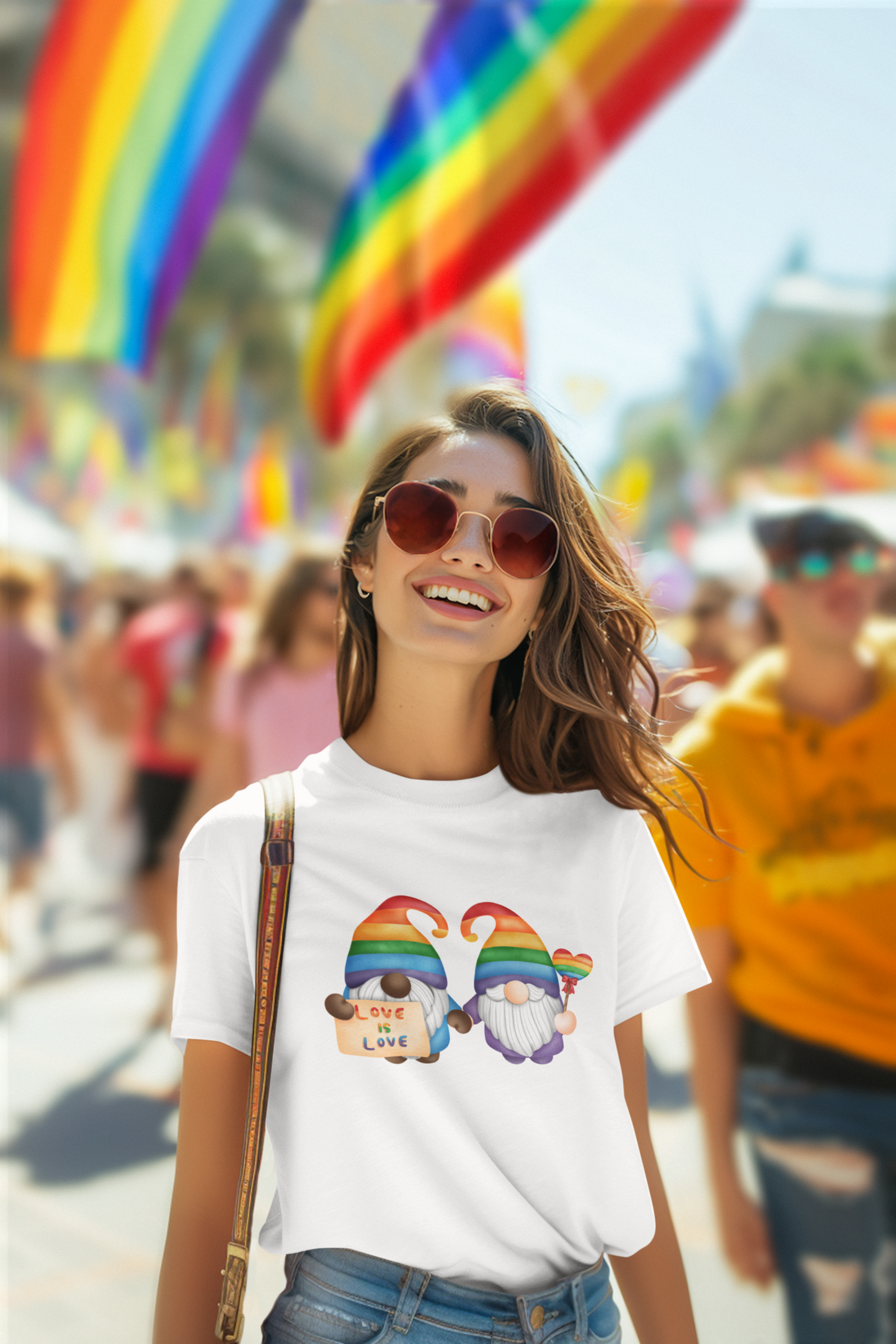 Love & Pride Gnome Unisex Heavy Cotton Tee