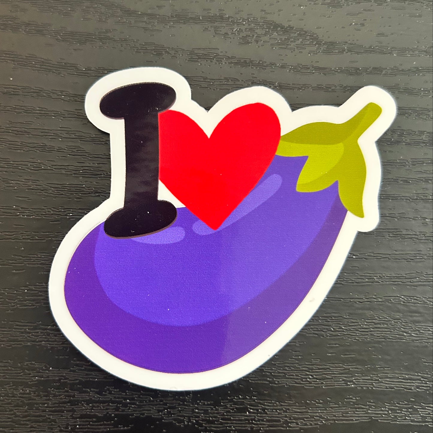 I Heart Eggplants Sticker