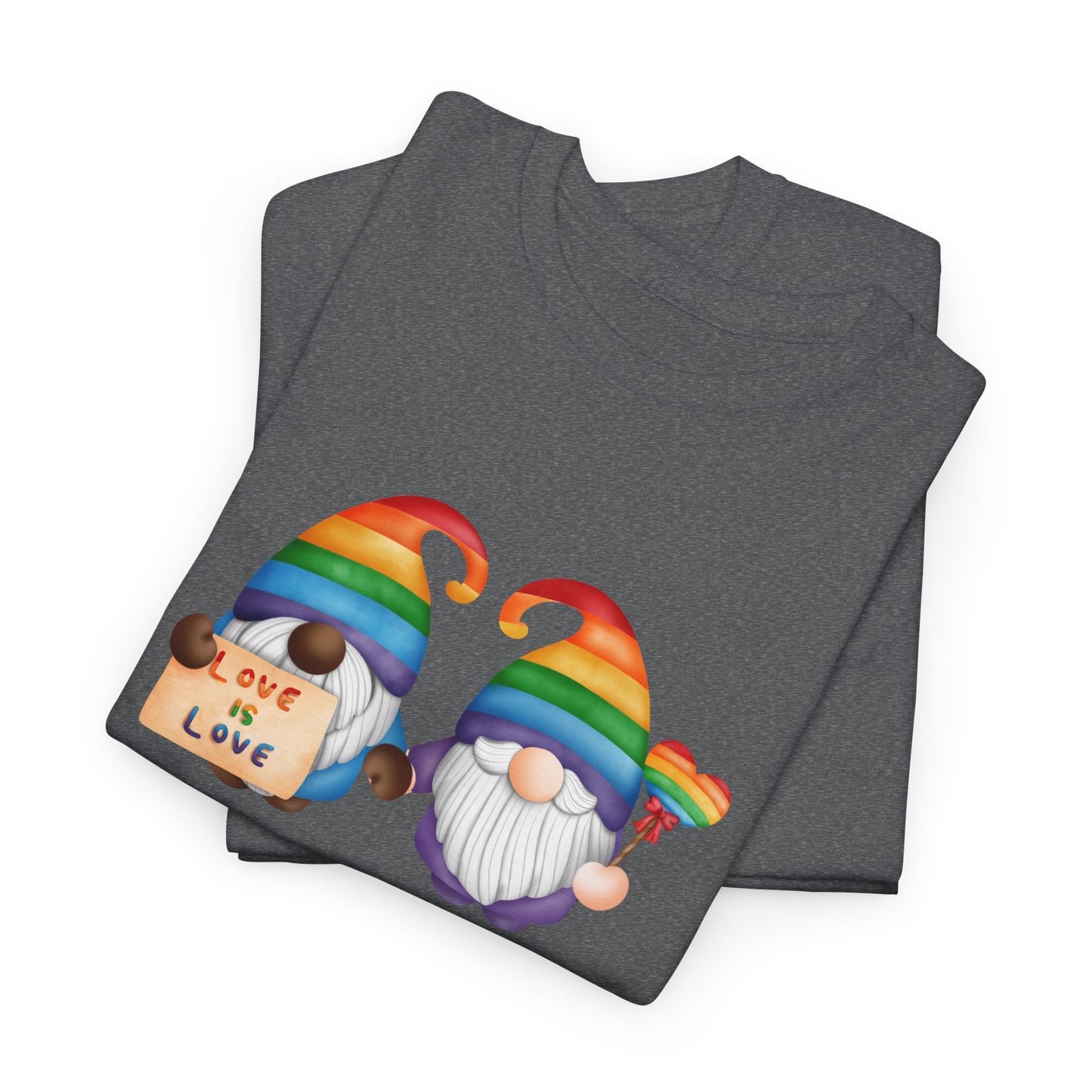 Love & Pride Gnome Unisex Heavy Cotton Tee
