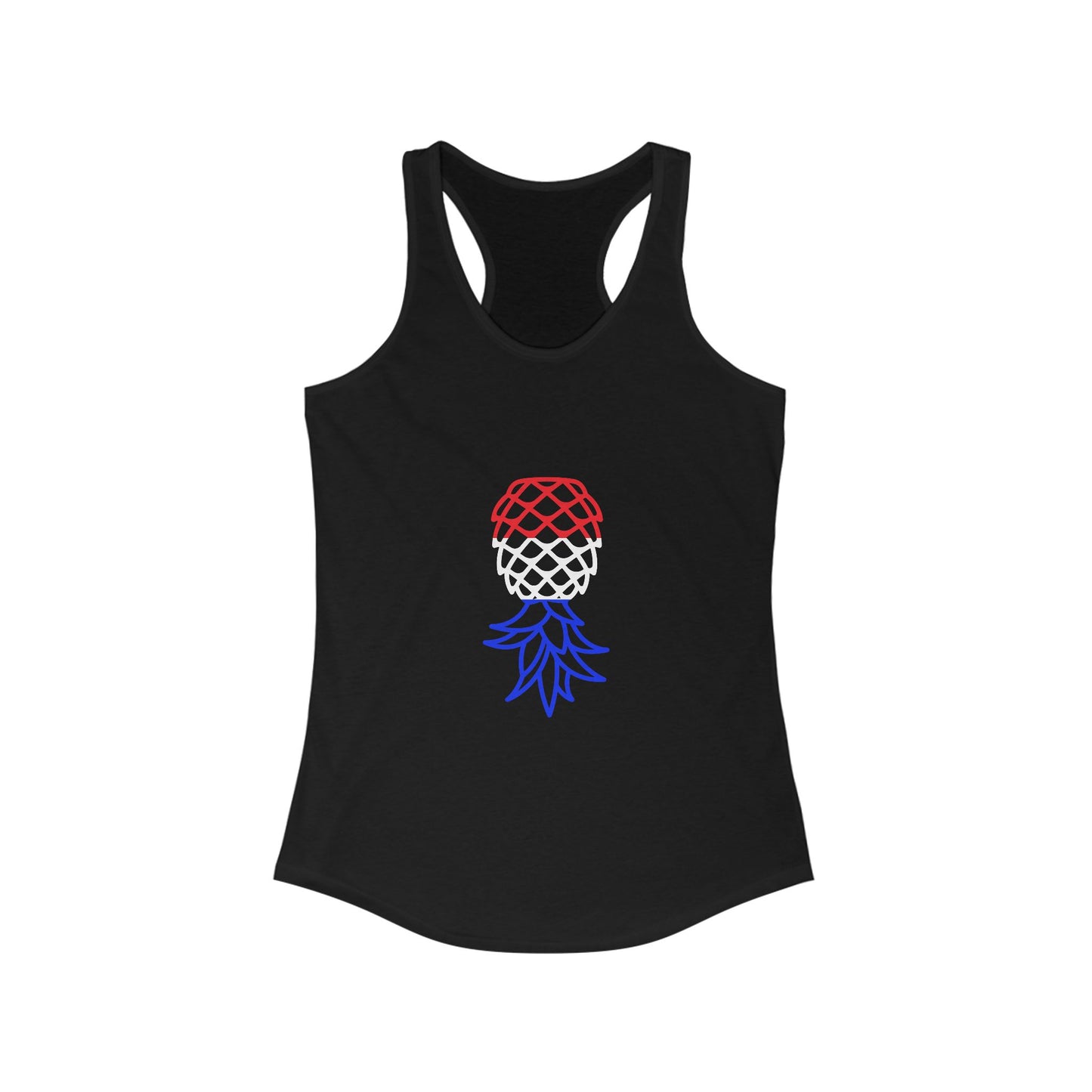 Patriotic Upside Down Pineapple Racerback Tank