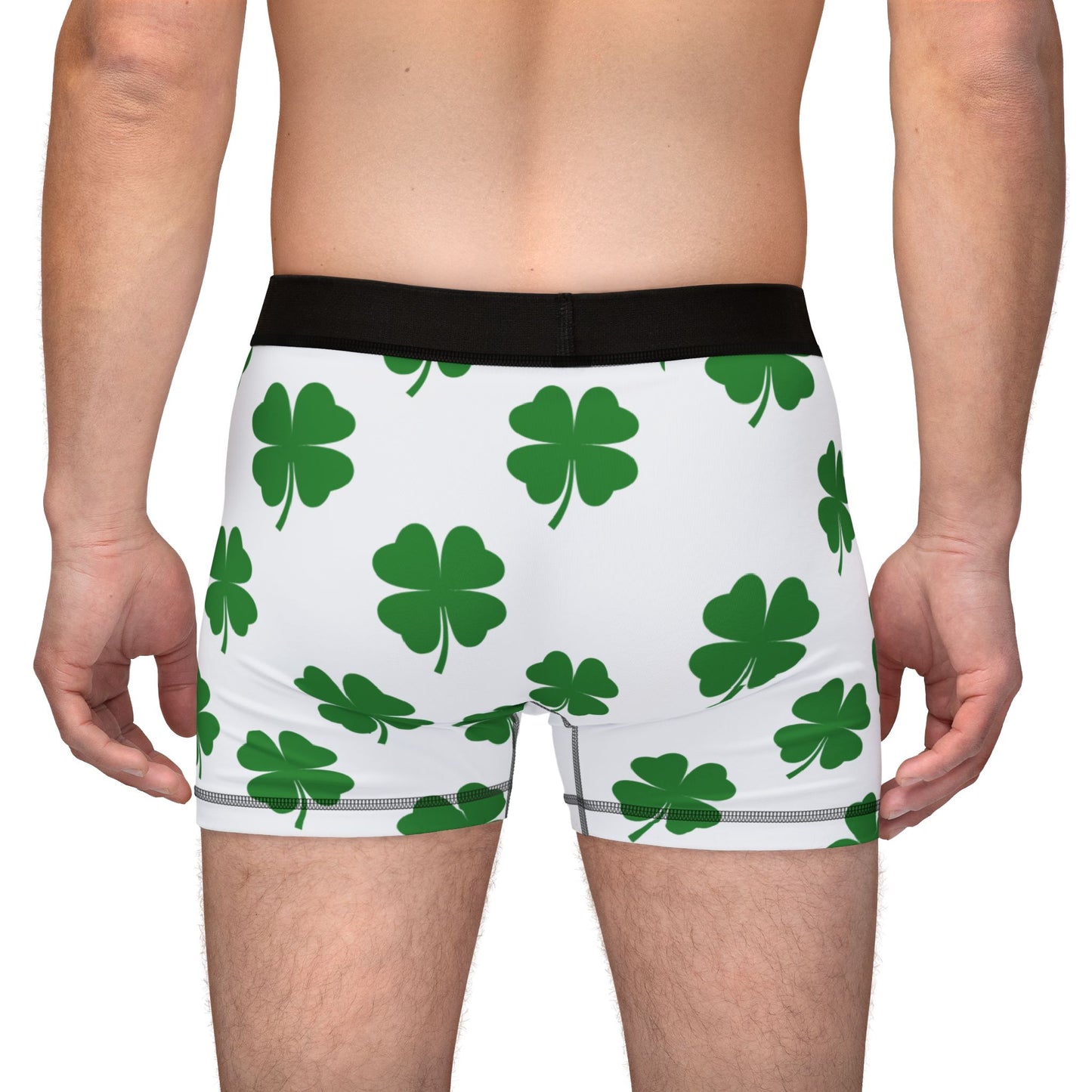 St. Patrick's Day Boxers - Let's Get Lucky Shamrock Men's Underwear