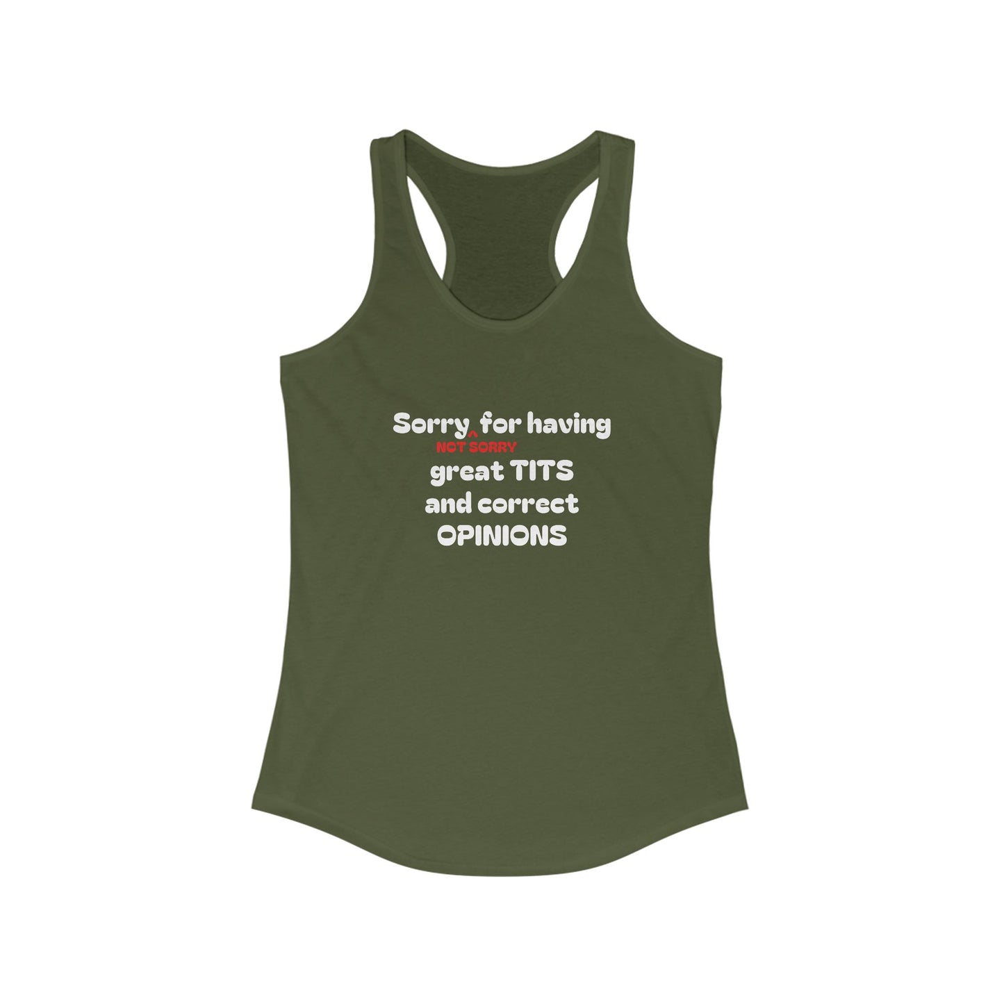 Sorry- Not Sorry, Women's Racerback Tank