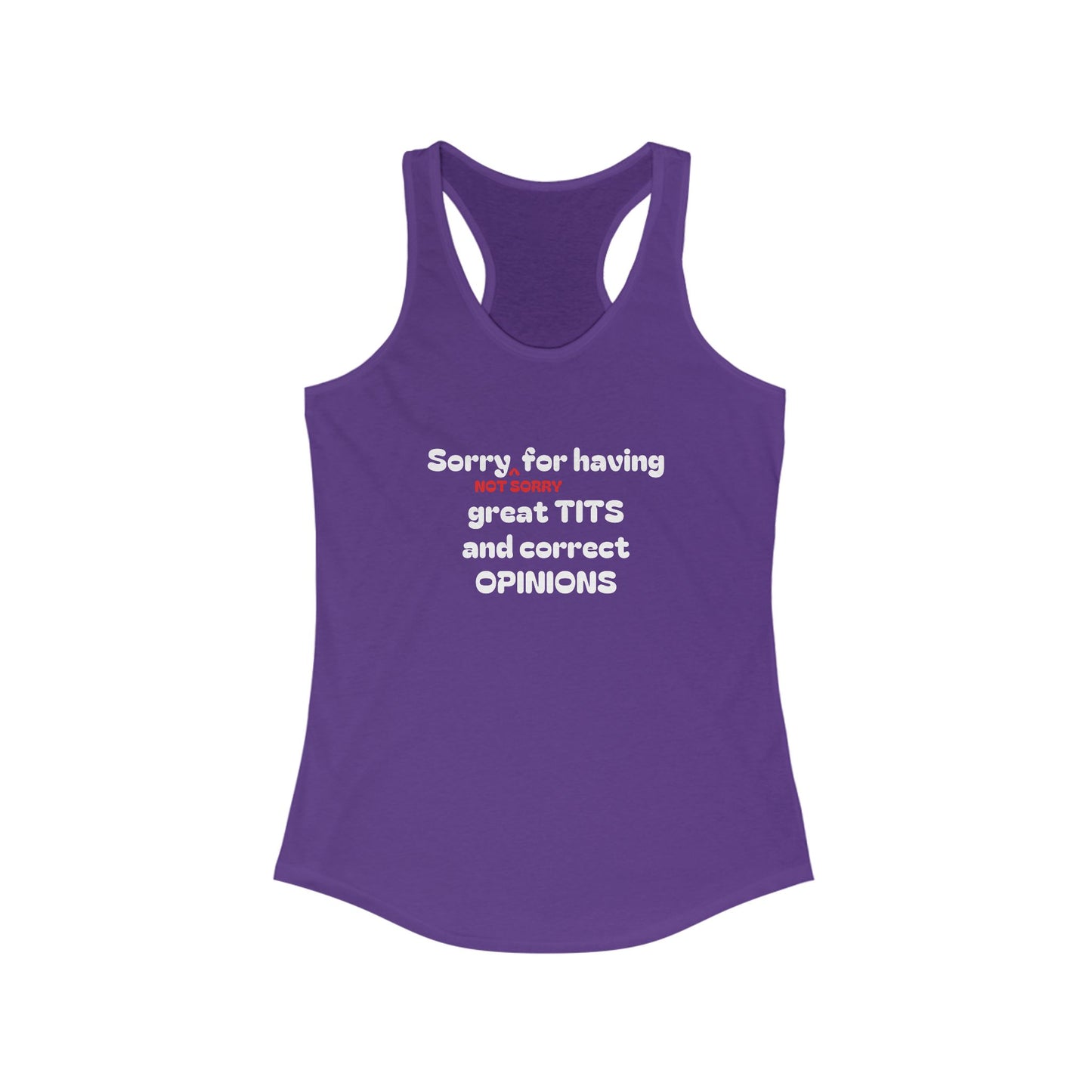 Sorry- Not Sorry, Women's Racerback Tank