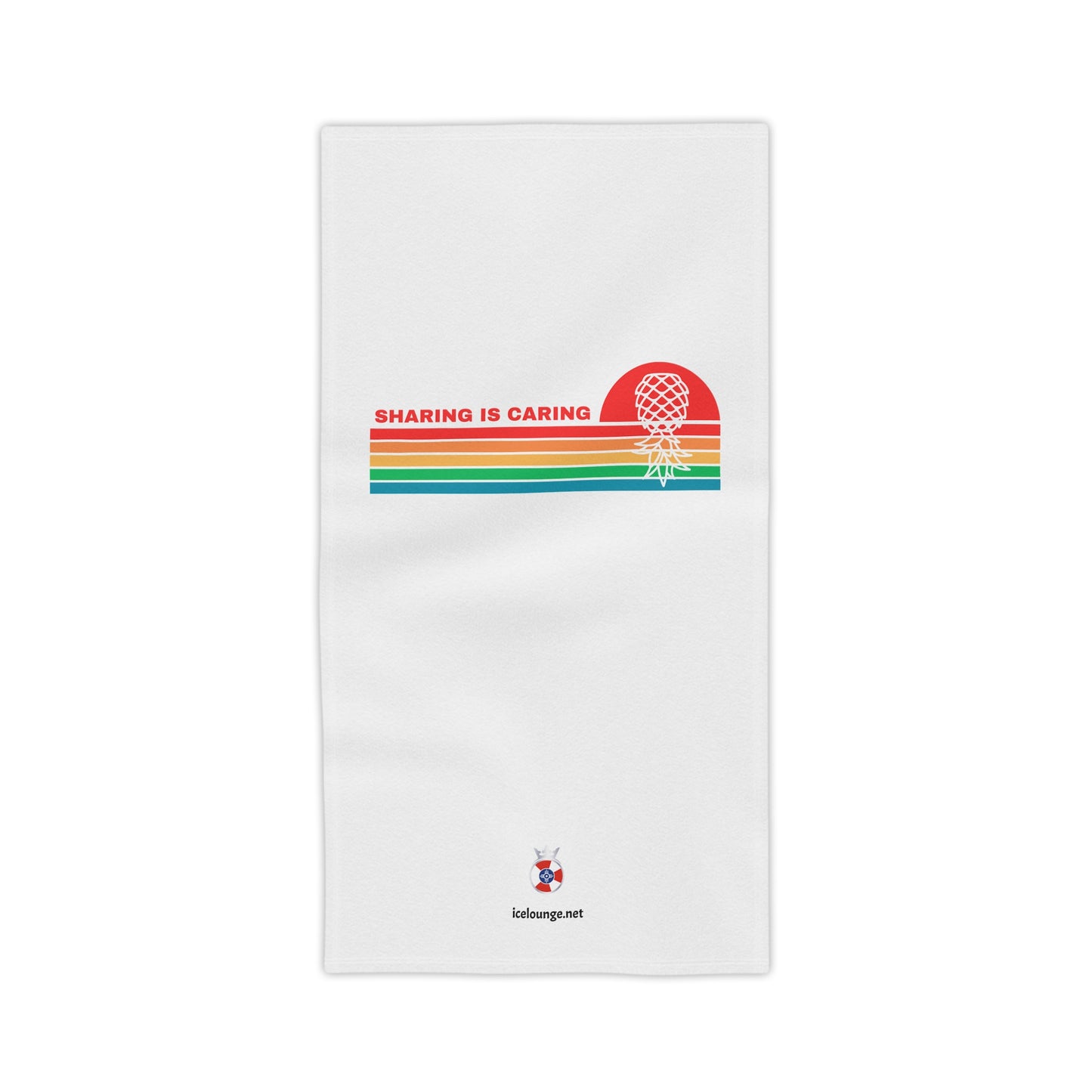 Retro Sharing is Caring Beach Towel