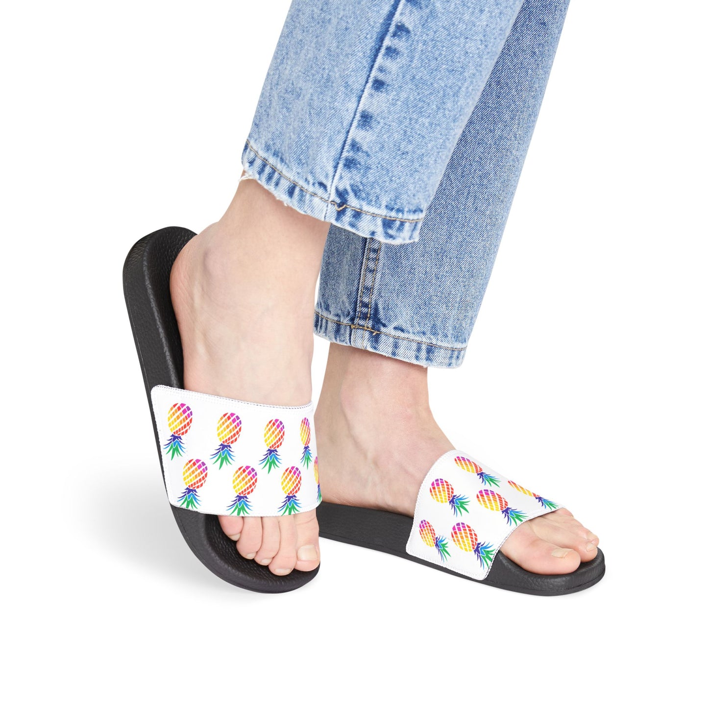 Women's Pineapple Slides- Fun Summer Footwear