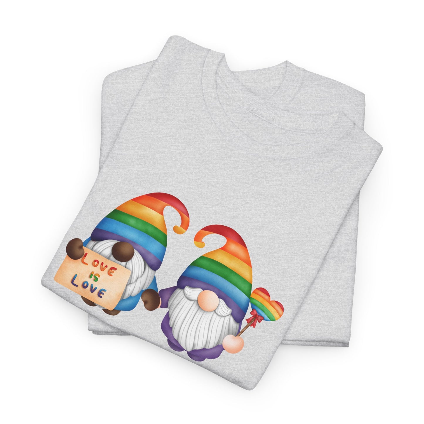 Love & Pride Gnome Unisex Heavy Cotton Tee