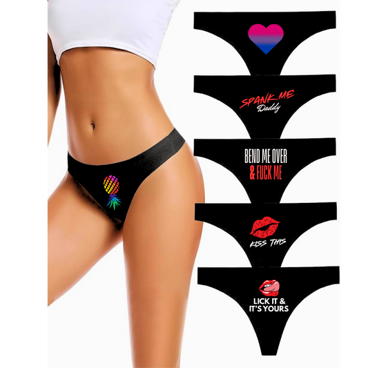 Naughty Panties - Black Women's Thongs
