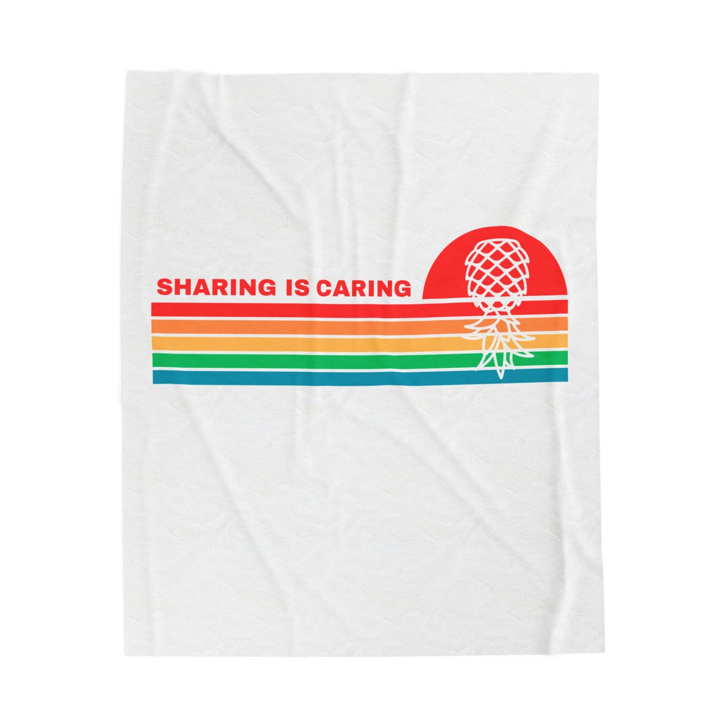 Sharing is Caring Velveteen Plush Blanket