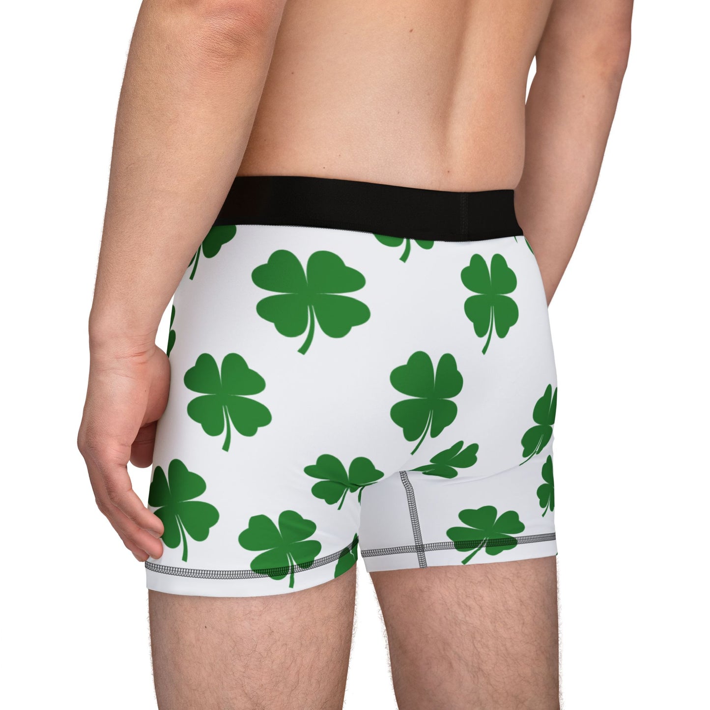 St. Patrick's Day Boxers - Let's Get Lucky Shamrock Men's Underwear