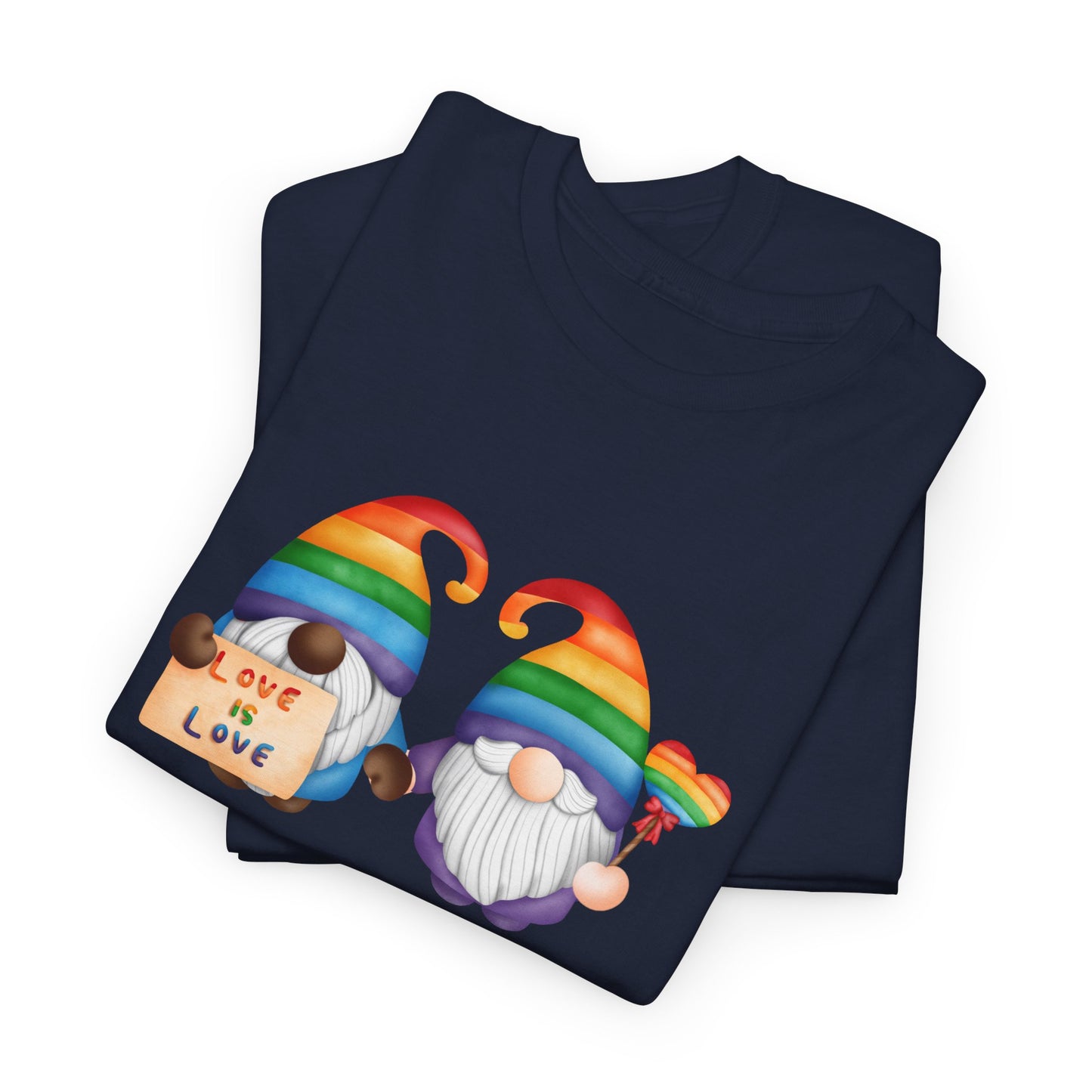 Love & Pride Gnome Unisex Heavy Cotton Tee