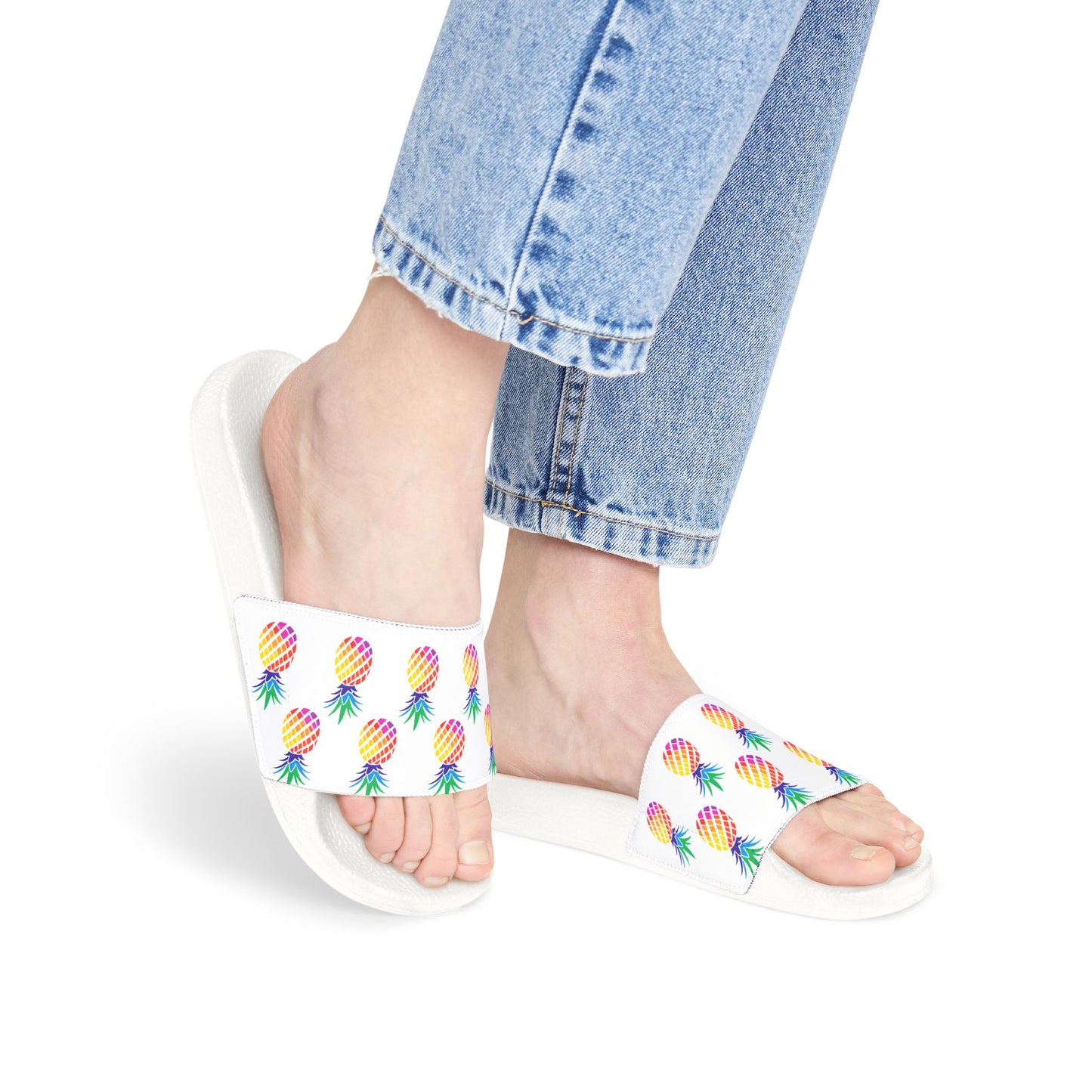 Women's Pineapple Slides- Fun Summer Footwear