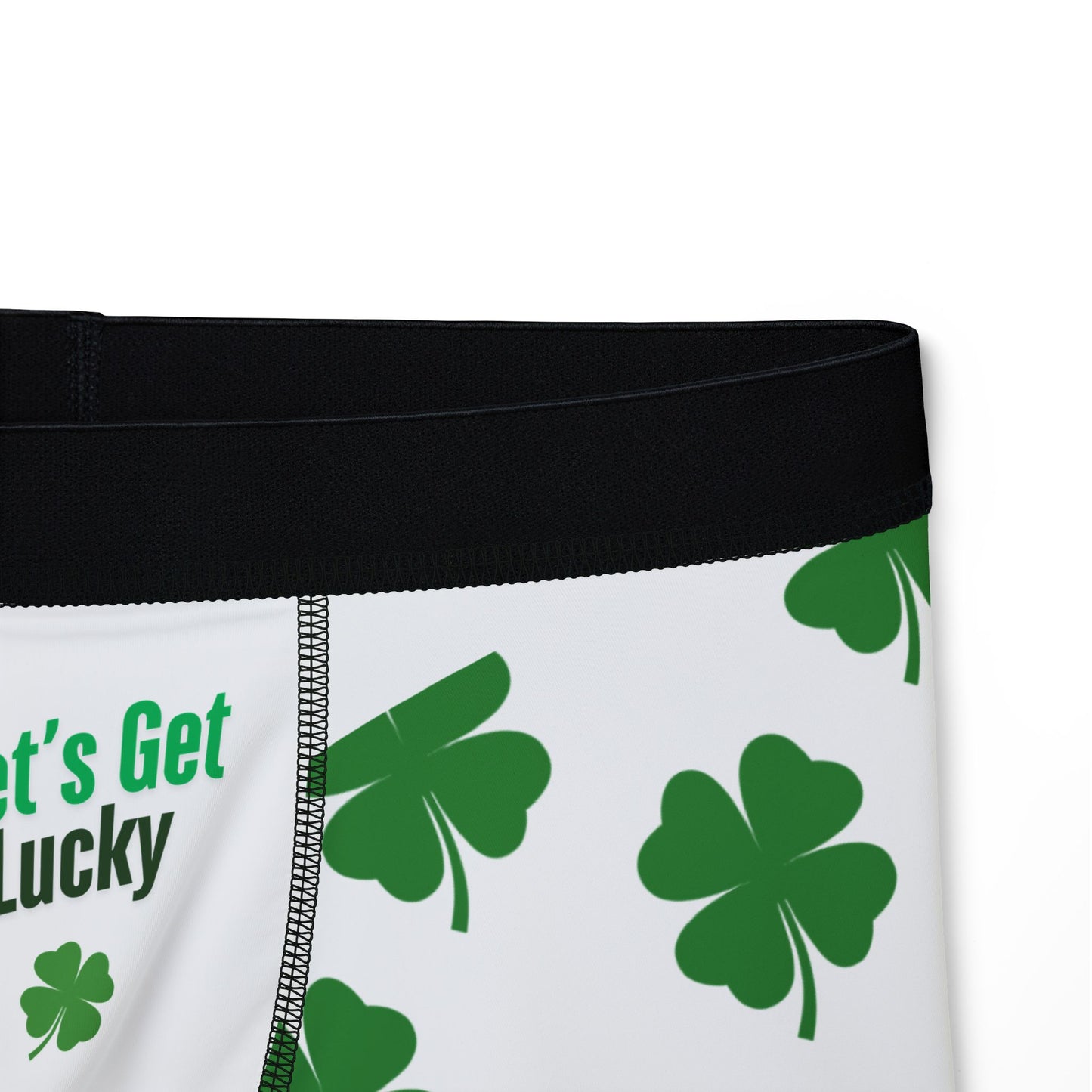 St. Patrick's Day Boxers - Let's Get Lucky Shamrock Men's Underwear