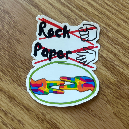 Paper, Rock, Scissors Sticker