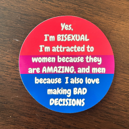 Yes, I'm Bisexual Sticker