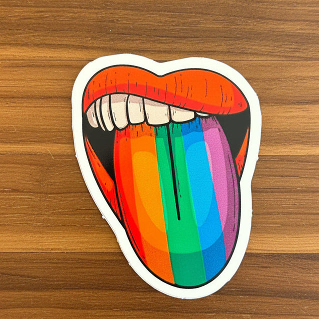 Rainbow Tongue Sticker
