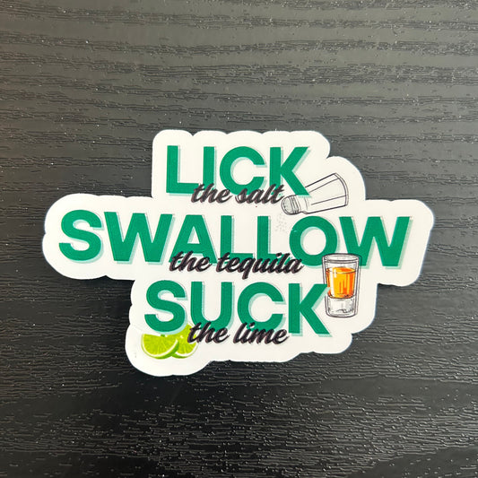 Lick, Swallow, Suck Sticker