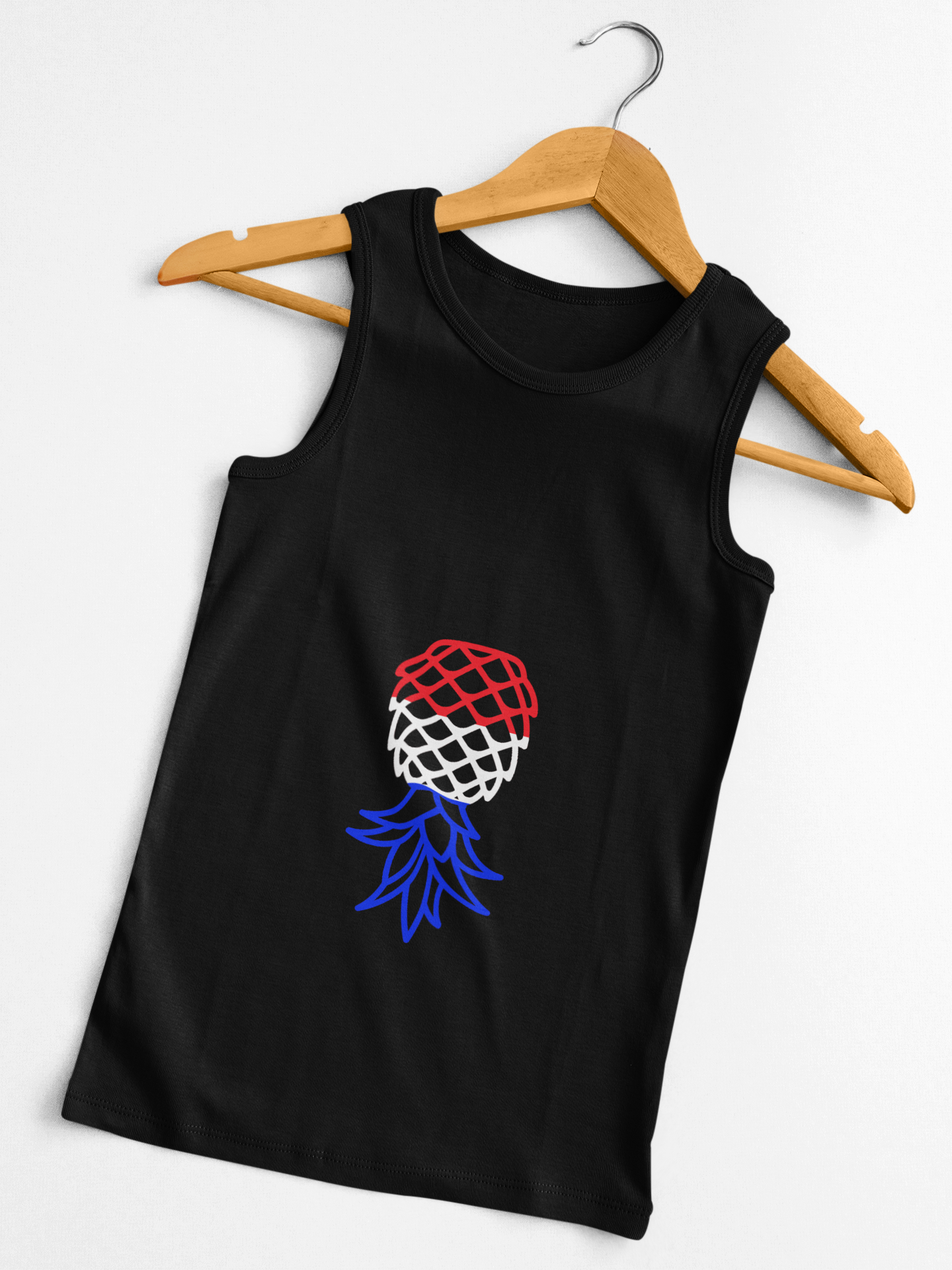 Patriotic Upside Down Pineapple Racerback Tank