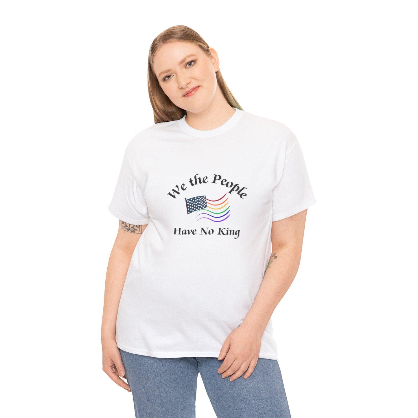 No Kings Pride - Patriotic Unisex Heavy Cotton Tee