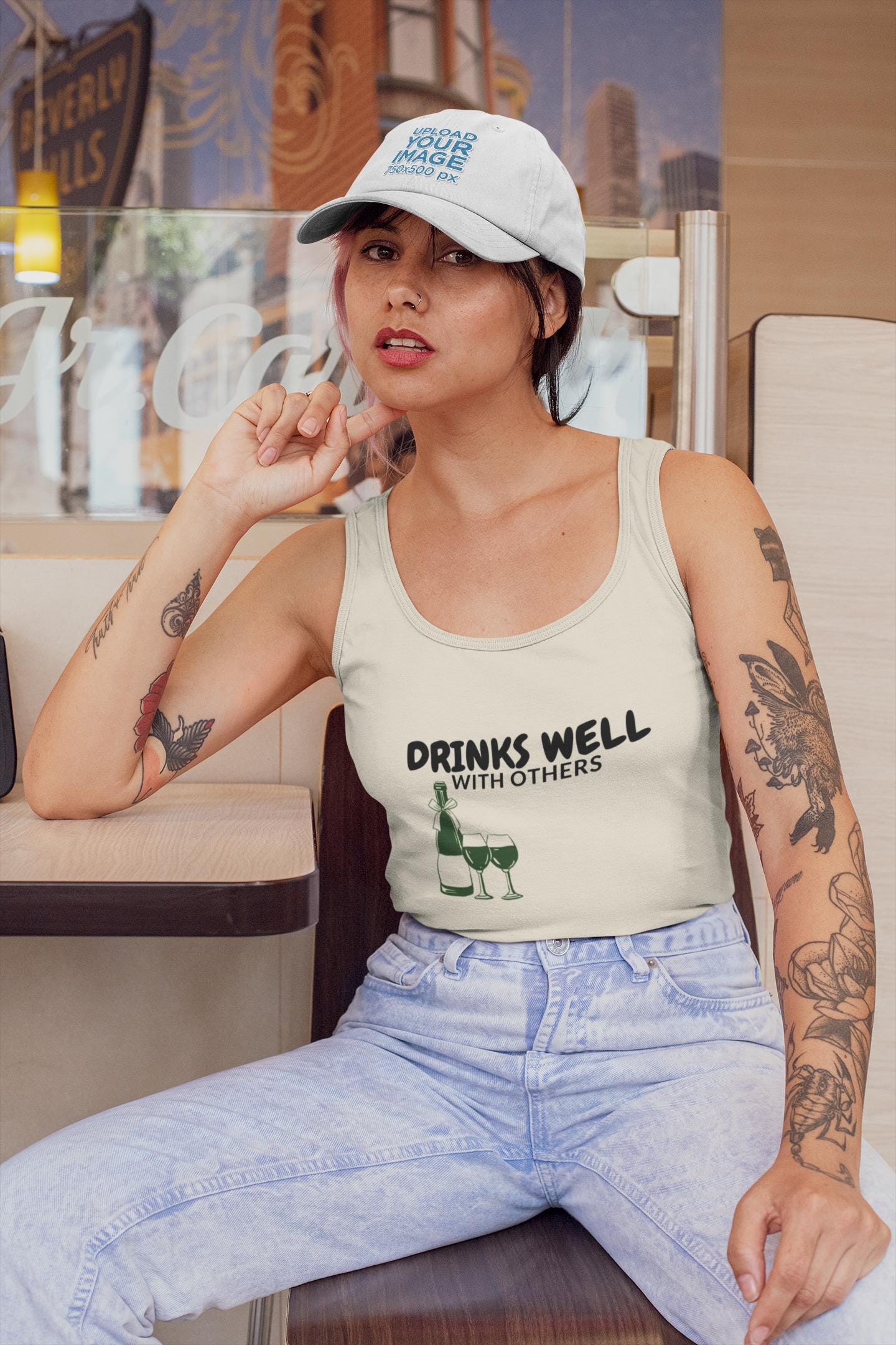 Drinks Well with Others - Wine Lover's Tank Top