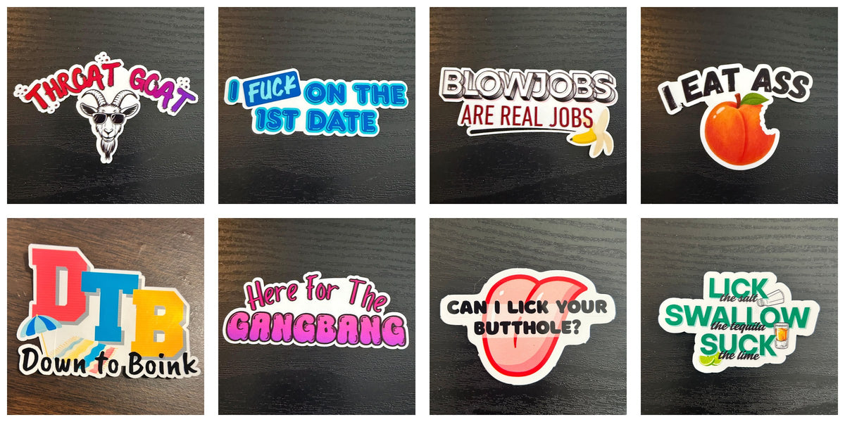 NSFW Sticker Pack - Includes 8 stickers