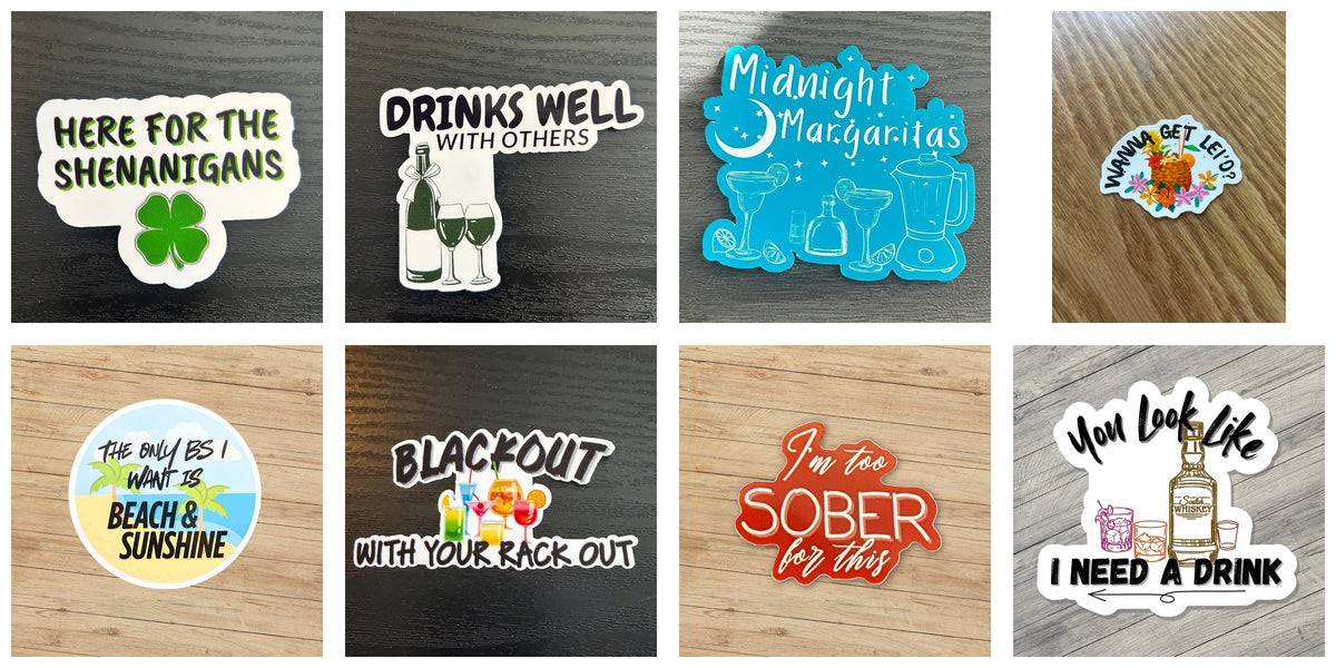 Party Animal Sticker Pack - Includes 8 stickers