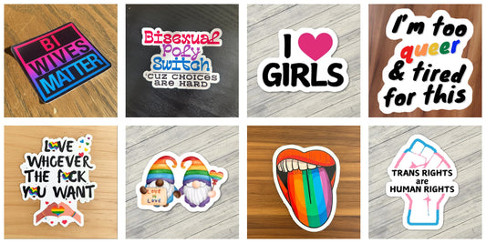 Pride Party Sticker Pack - Includes 8 stickers